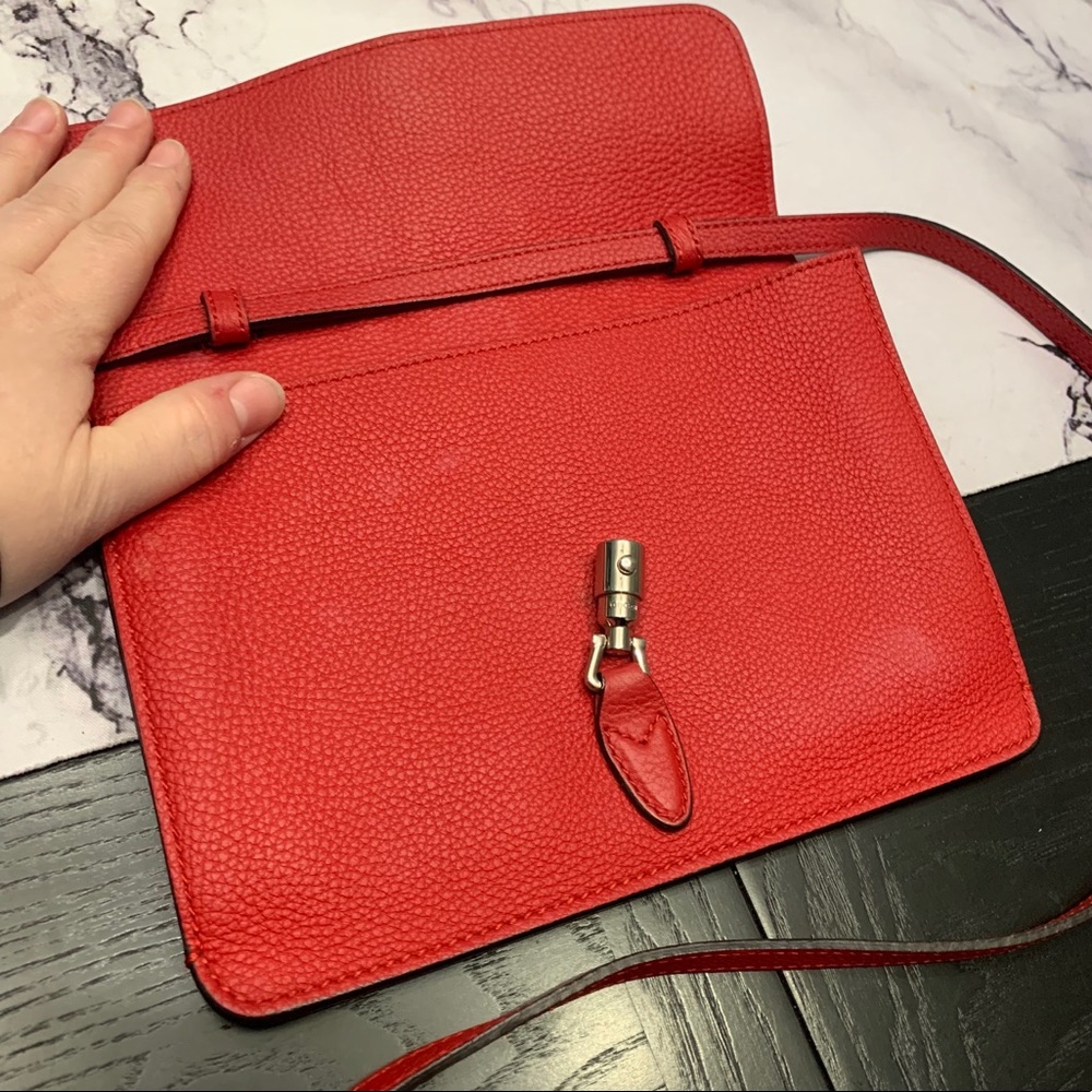 Gucci Jackie Soft Convertible Mini Bag Red - Picture 7 of 14